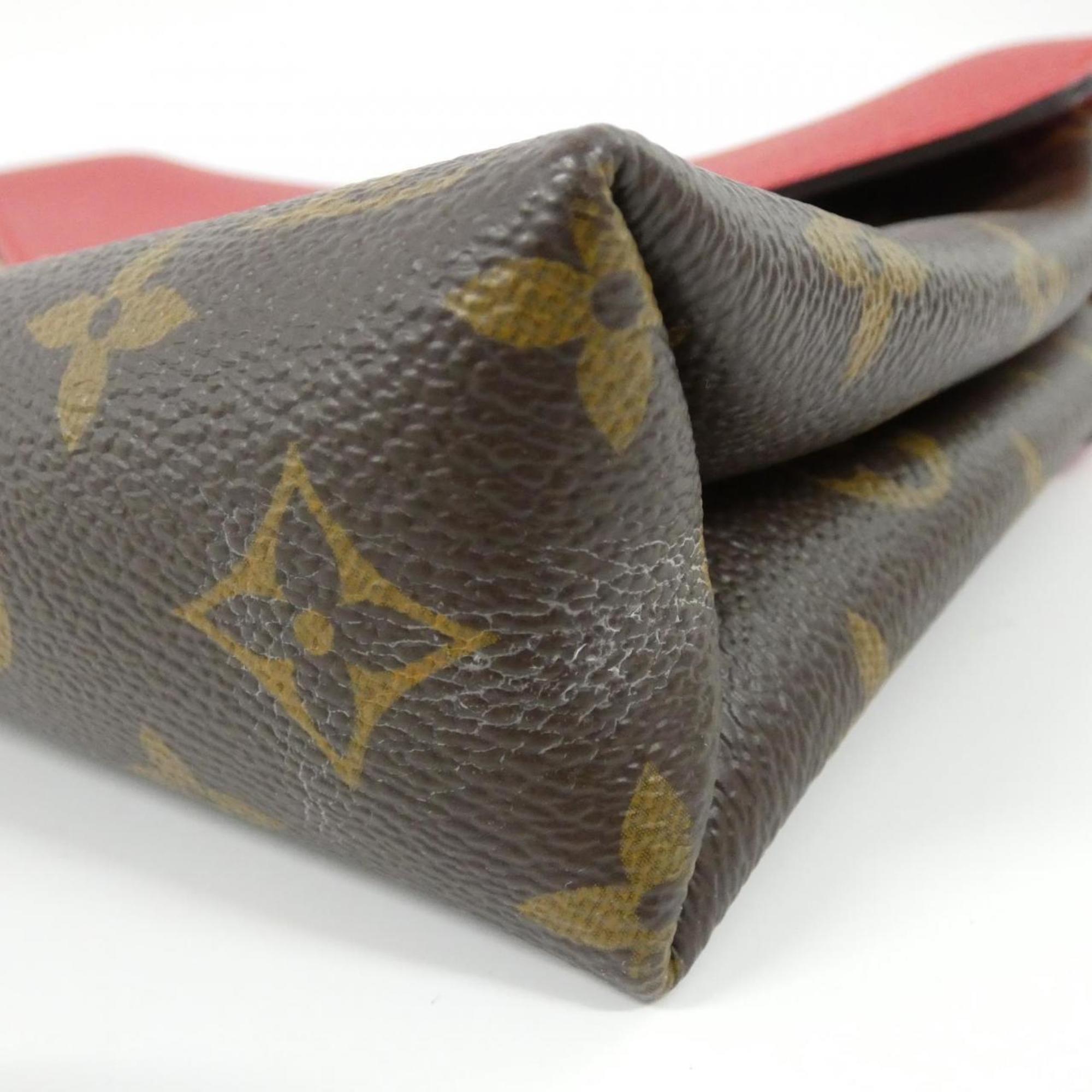 Louis Vuitton Cerise Marron Coated Canvas Leather Shoulder Bag (Pre-Owned)