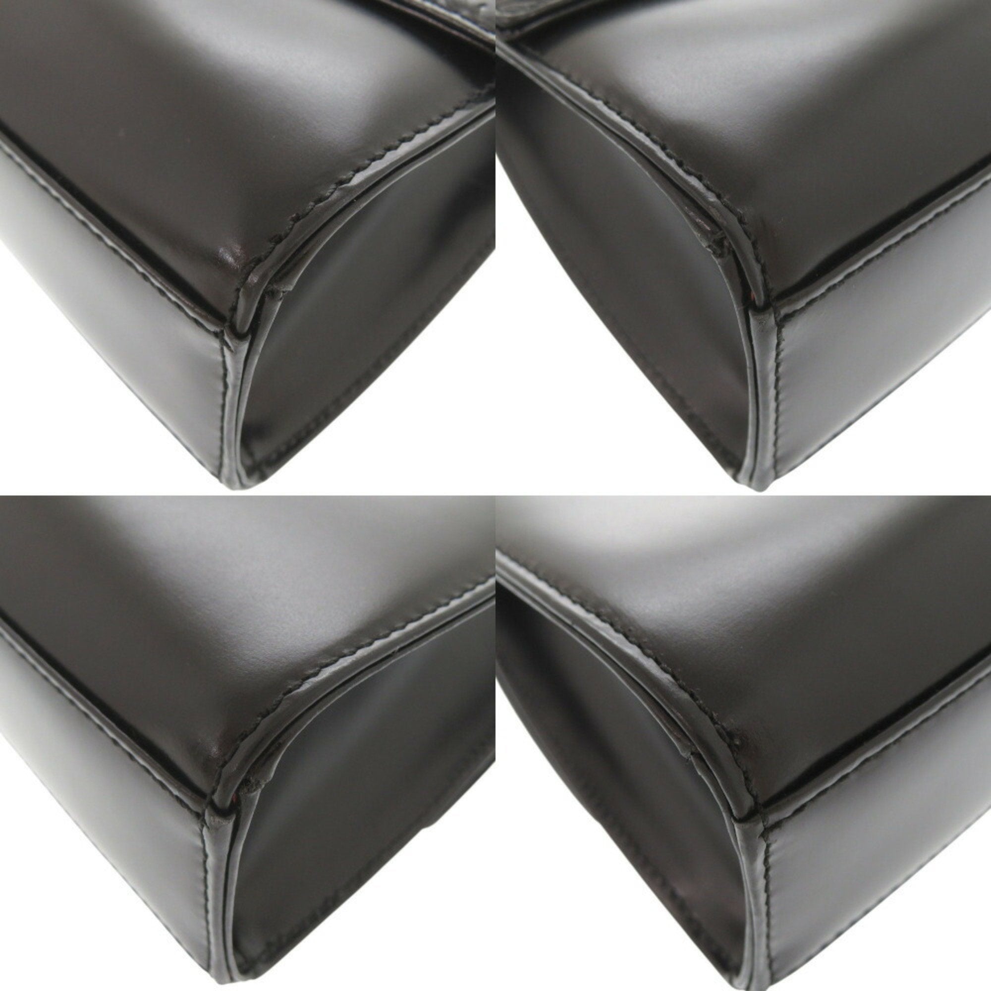 Louis Vuitton Black Leather Handbag (Pre-Owned)