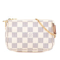 Louis Vuitton Damier Azur White Pvc Leather Handbag Pochette (Pre-Owned)