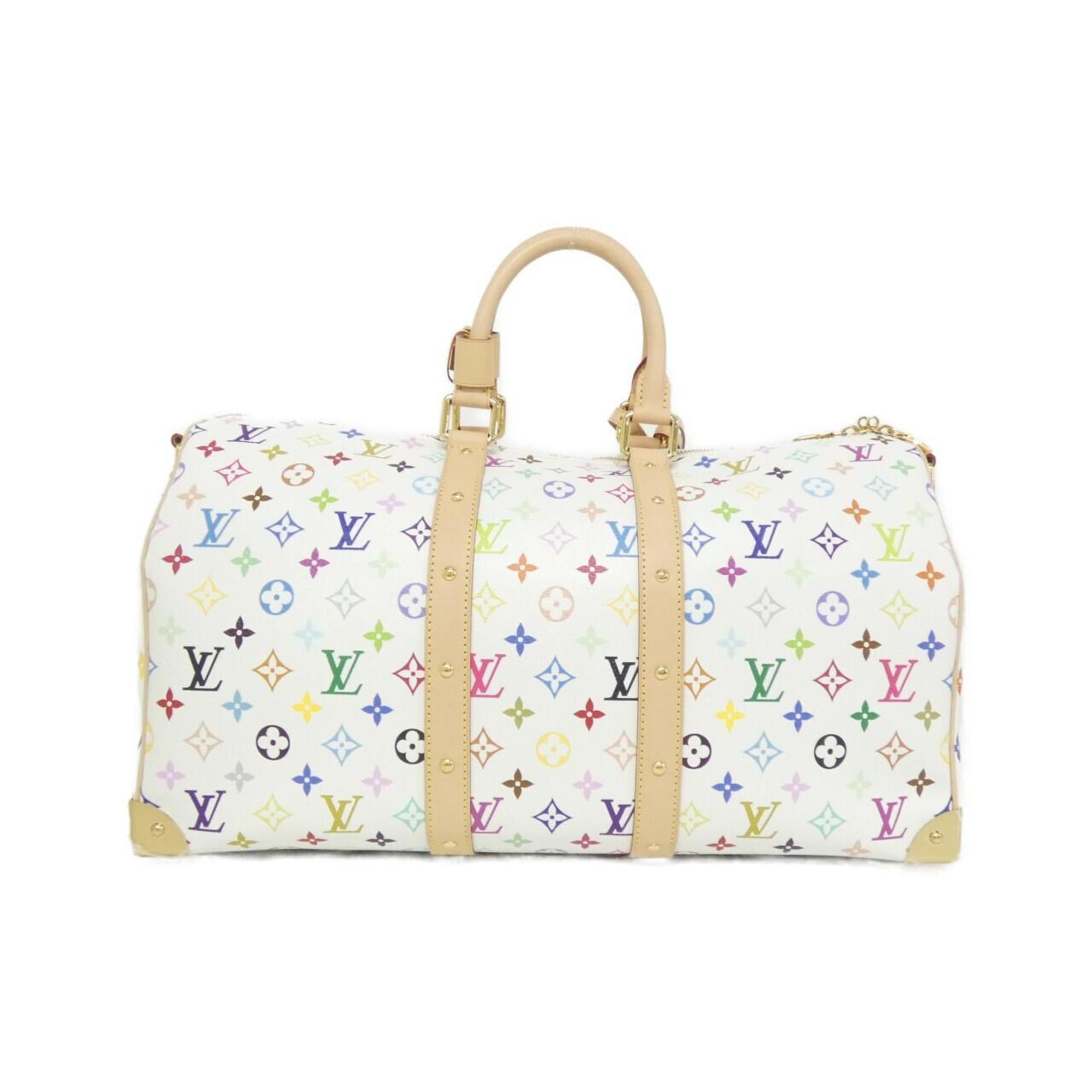 Louis Vuitton Monogram Multicolore White Coated Canvas Boston Bag (Pre-Owned)