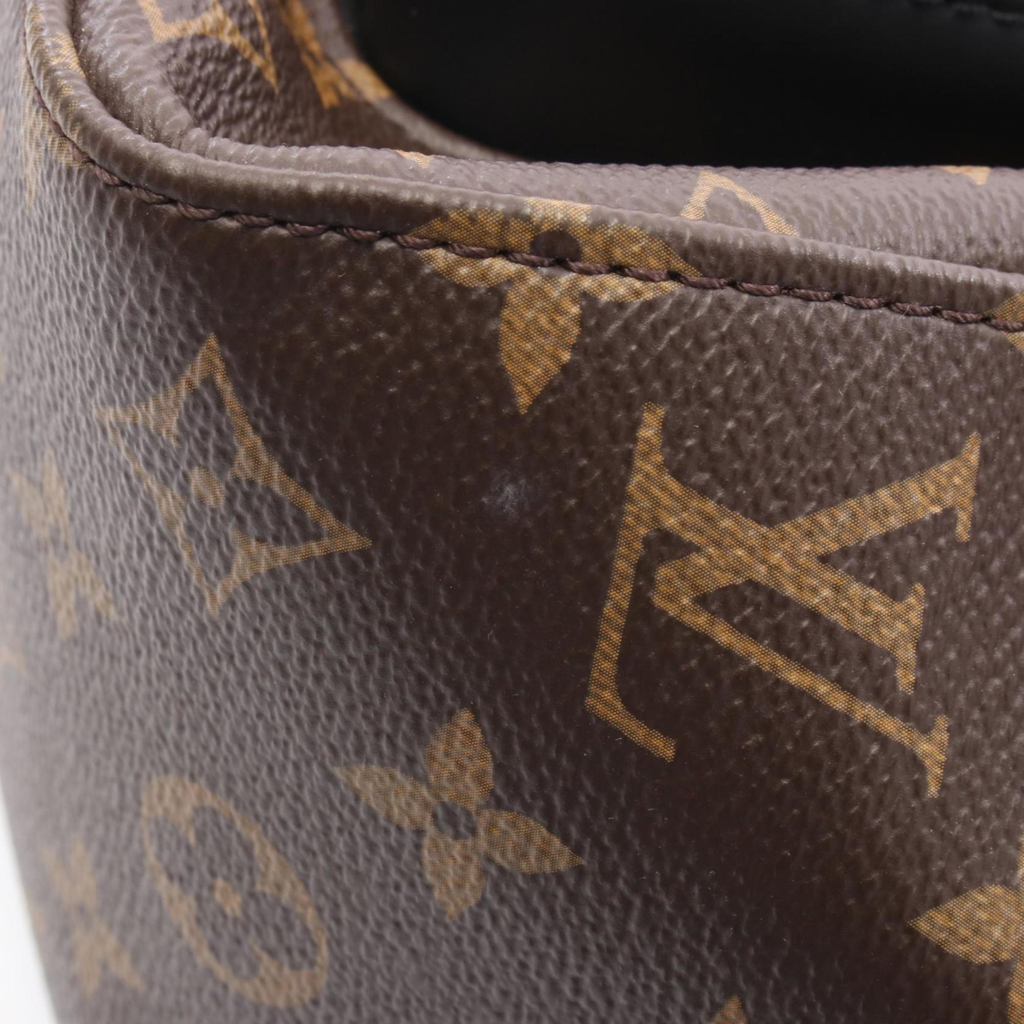 Louis Vuitton Black Brown Monogram Macassar Coated Canvas Leather Backpack (Pre-Owned)