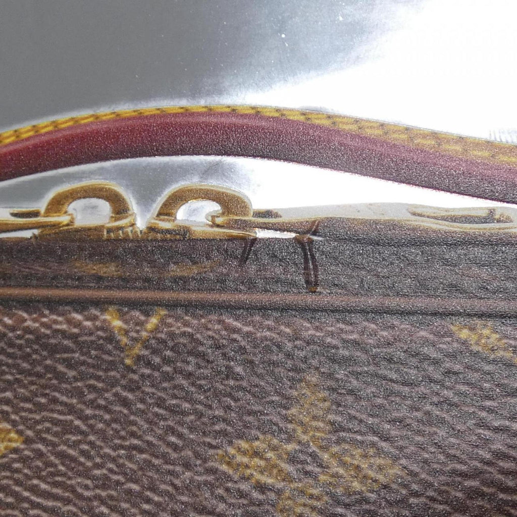 Louis Vuitton Marron Silver Coated Canvas Handbag (Pre-Owned)