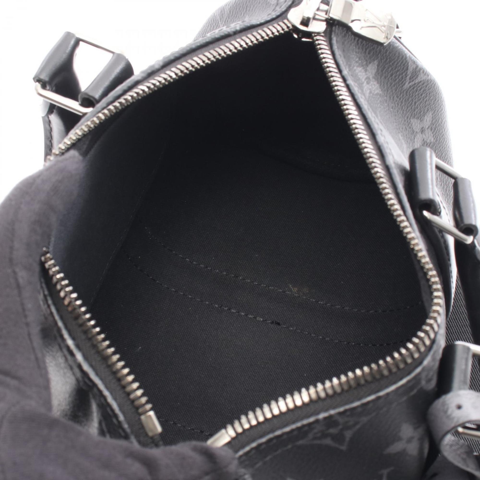 Louis Vuitton Black Gray Coated Canvas Leather Handbag (Pre-Owned)