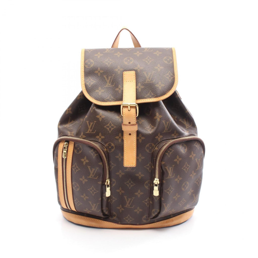 Louis Vuitton Brown Coated Canvas Leather Backpack (Pre-Owned)