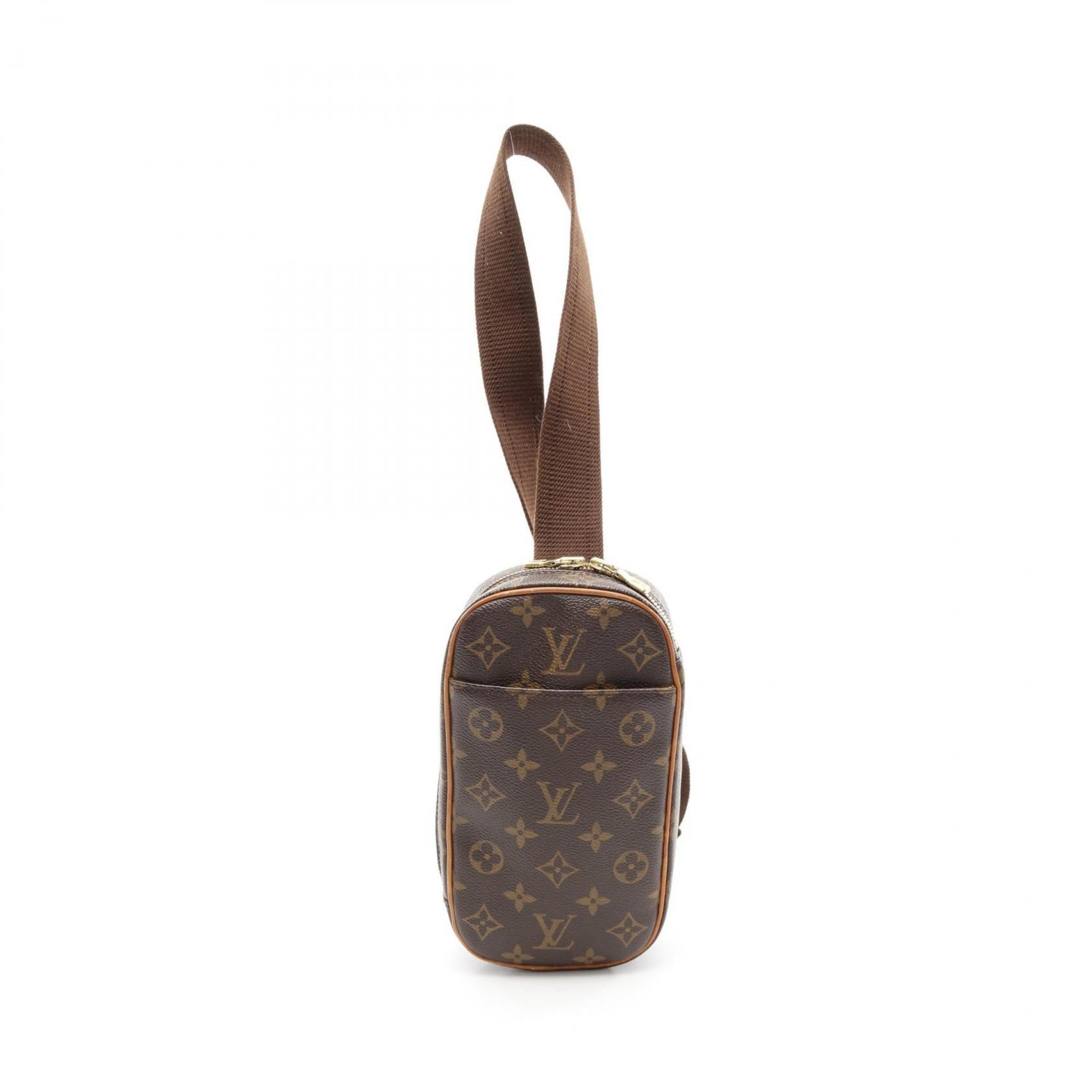Louis Vuitton Brown Coated Canvas Leather Fanny Pack (Pre-Owned)
