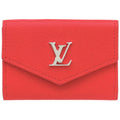 Louis Vuitton Red Color Leather Wallet (Tri-Fold) (Pre-Owned)