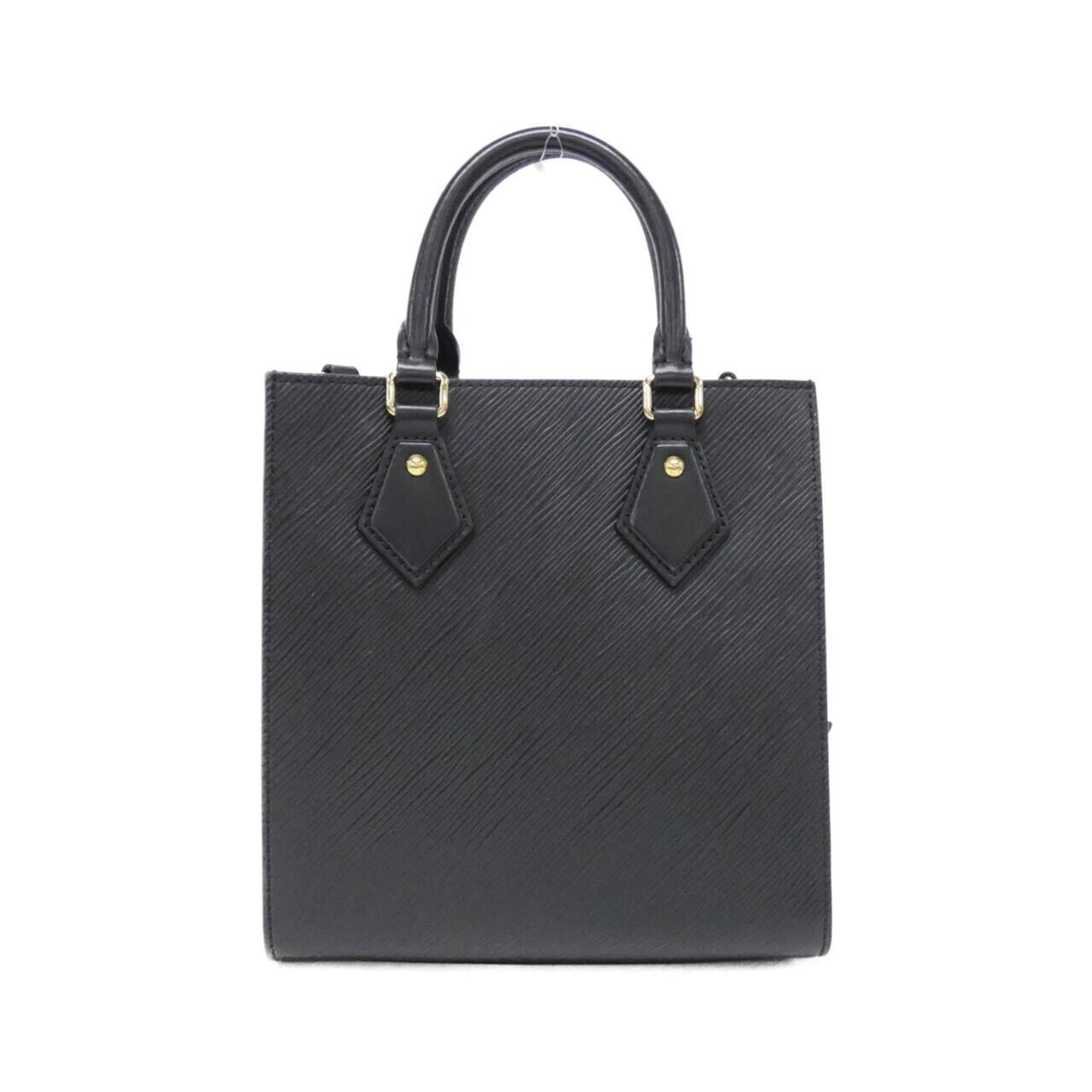 Louis Vuitton Black Leather Handbag (Pre-Owned)