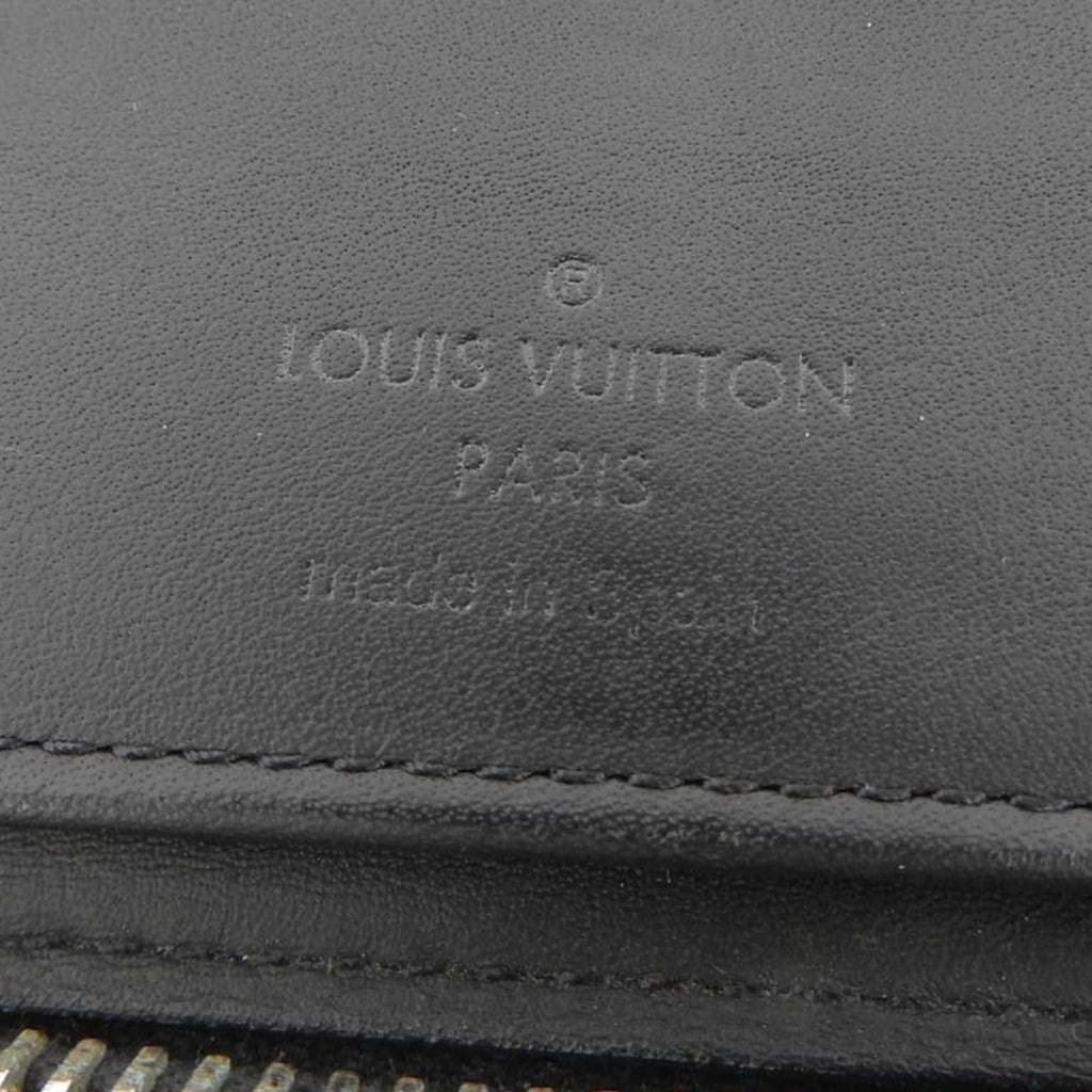 Louis Vuitton Black Leather Long Wallet (Bi-Fold) (Pre-Owned)