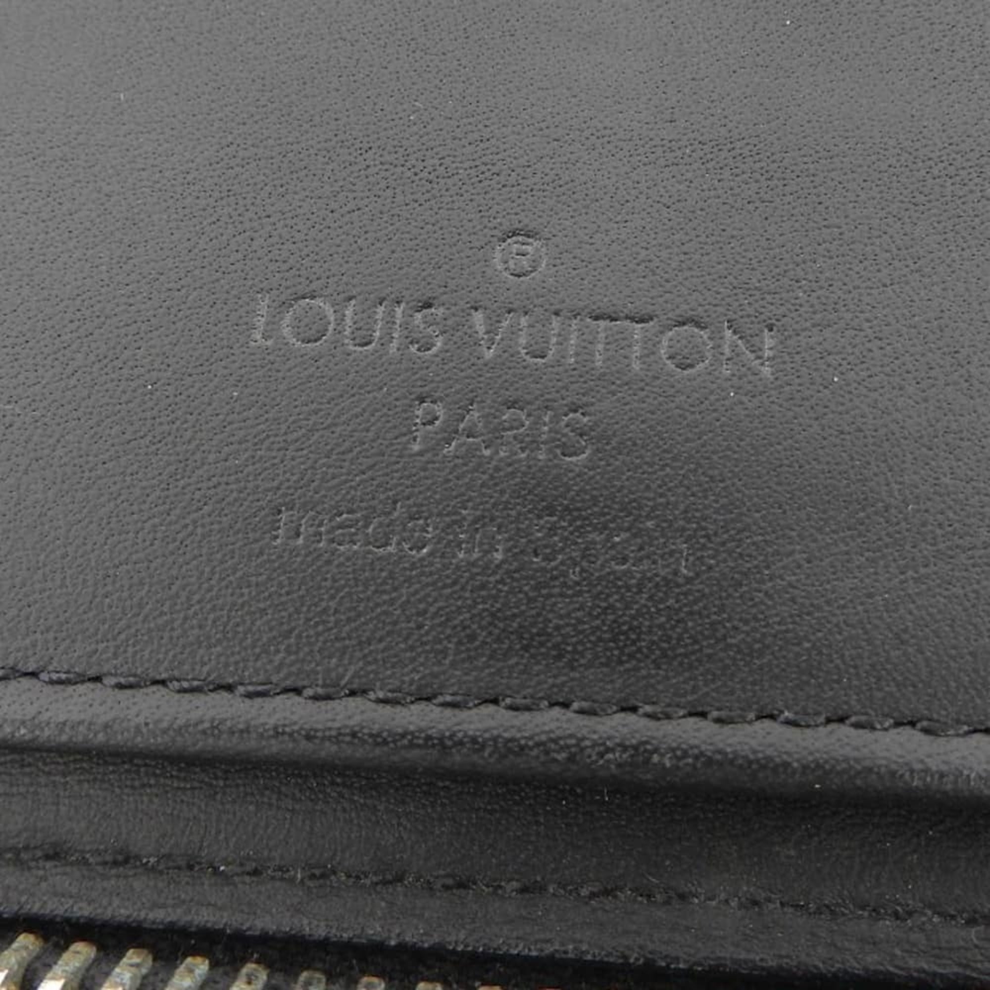 Louis Vuitton Black Leather Long Wallet (Bi-Fold) (Pre-Owned)