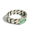 Interlocking G Band Ring Sterling Silver