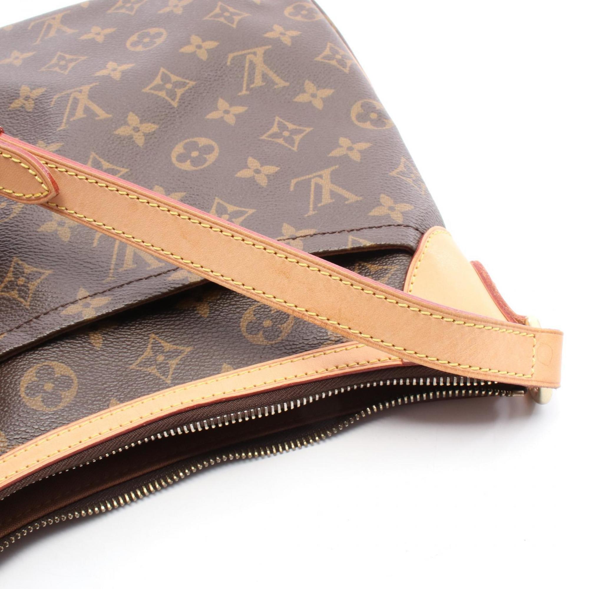 Louis Vuitton Brown Coated Canvas Leather Shoulder Bag (Pre-Owned)