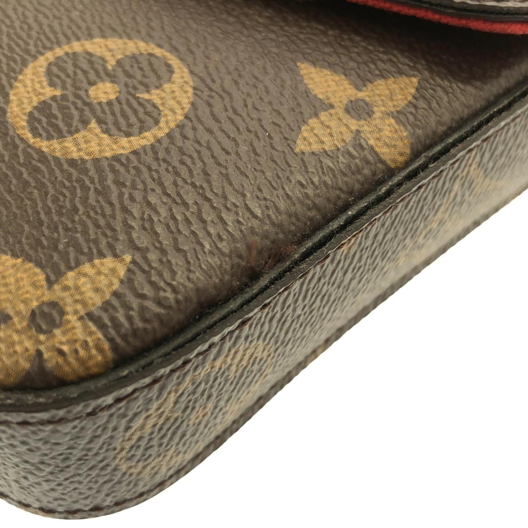 Louis Vuitton Brown Coated Canvas Pochette Shoulder Bag (Pre-Owned)