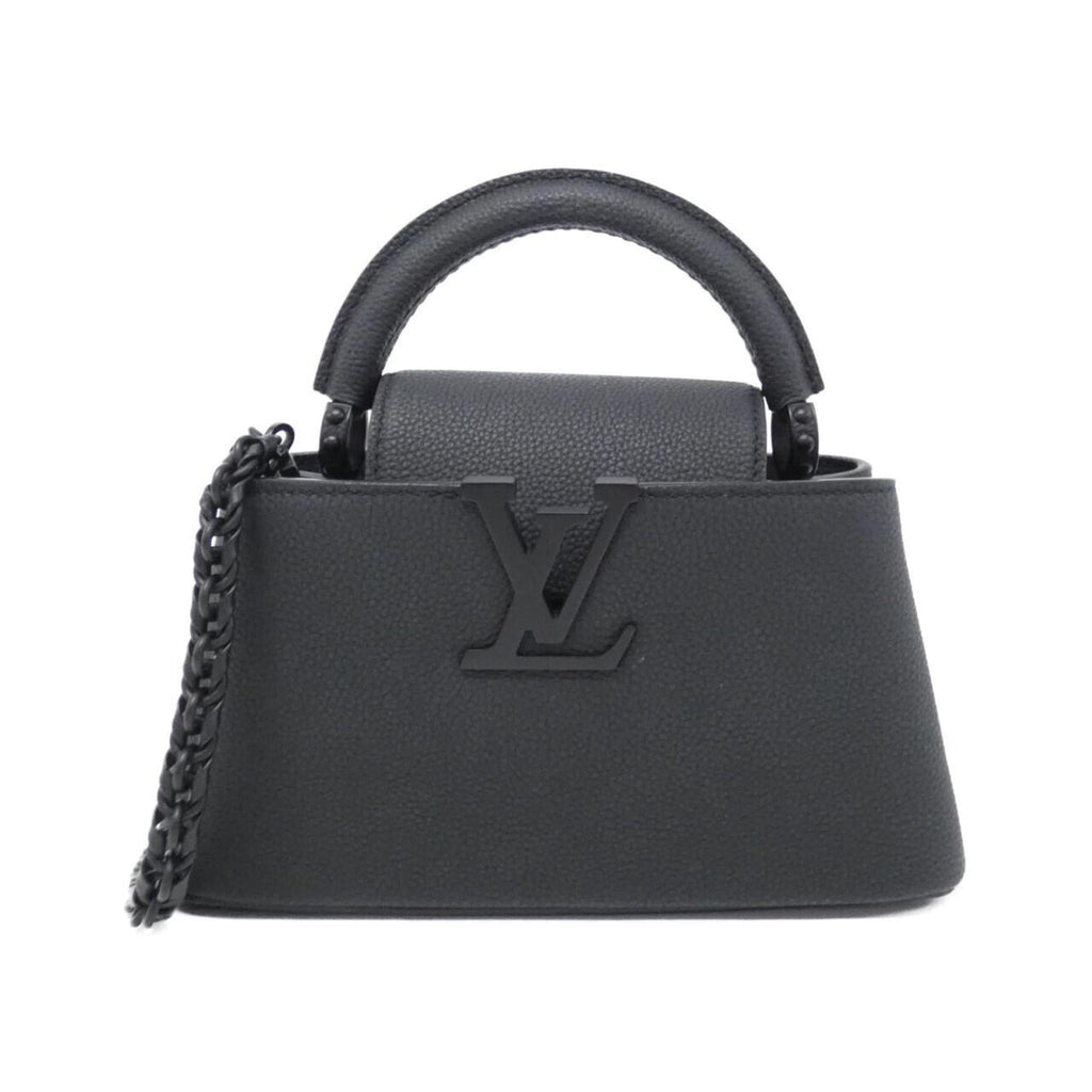 Louis Vuitton Black Leather Handbag (Pre-Owned)