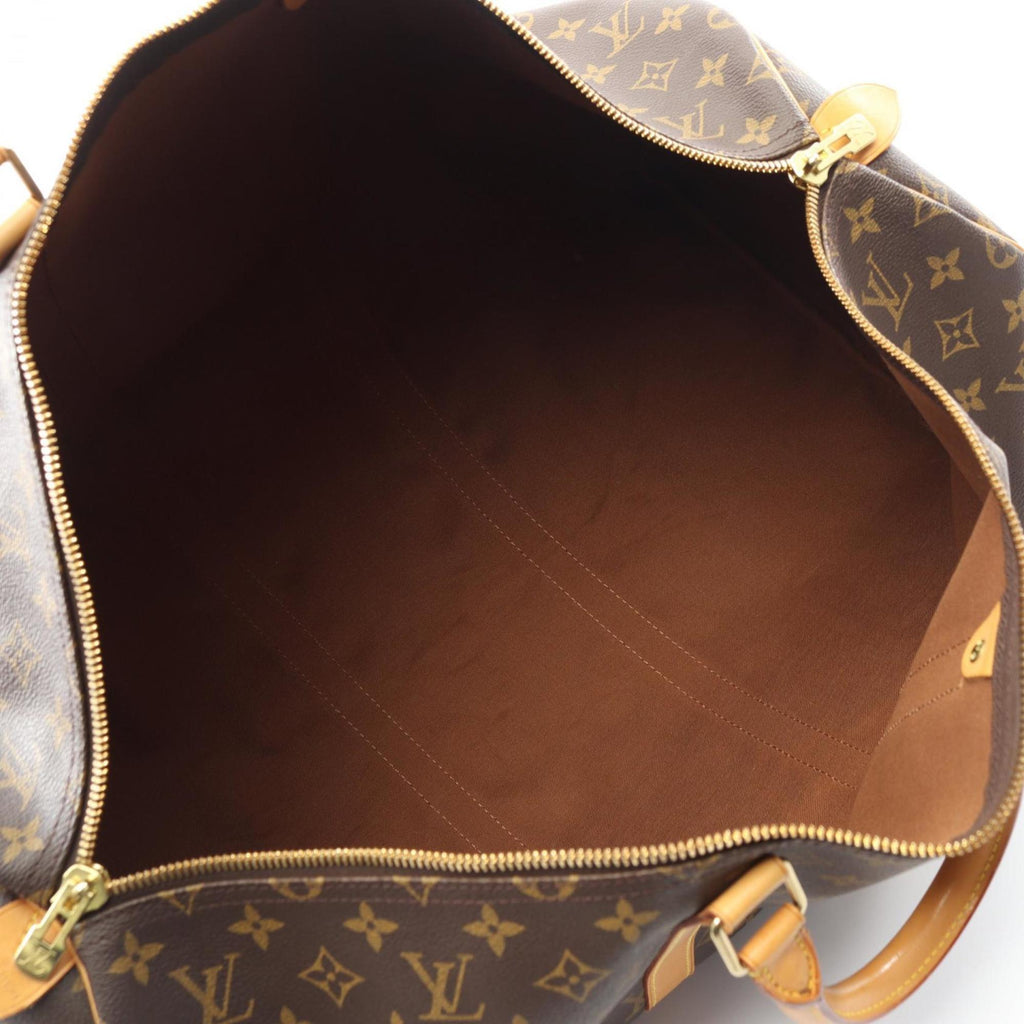 Louis Vuitton Brown Monogram Coated Canvas Leather Boston Bag (Pre-Owned)