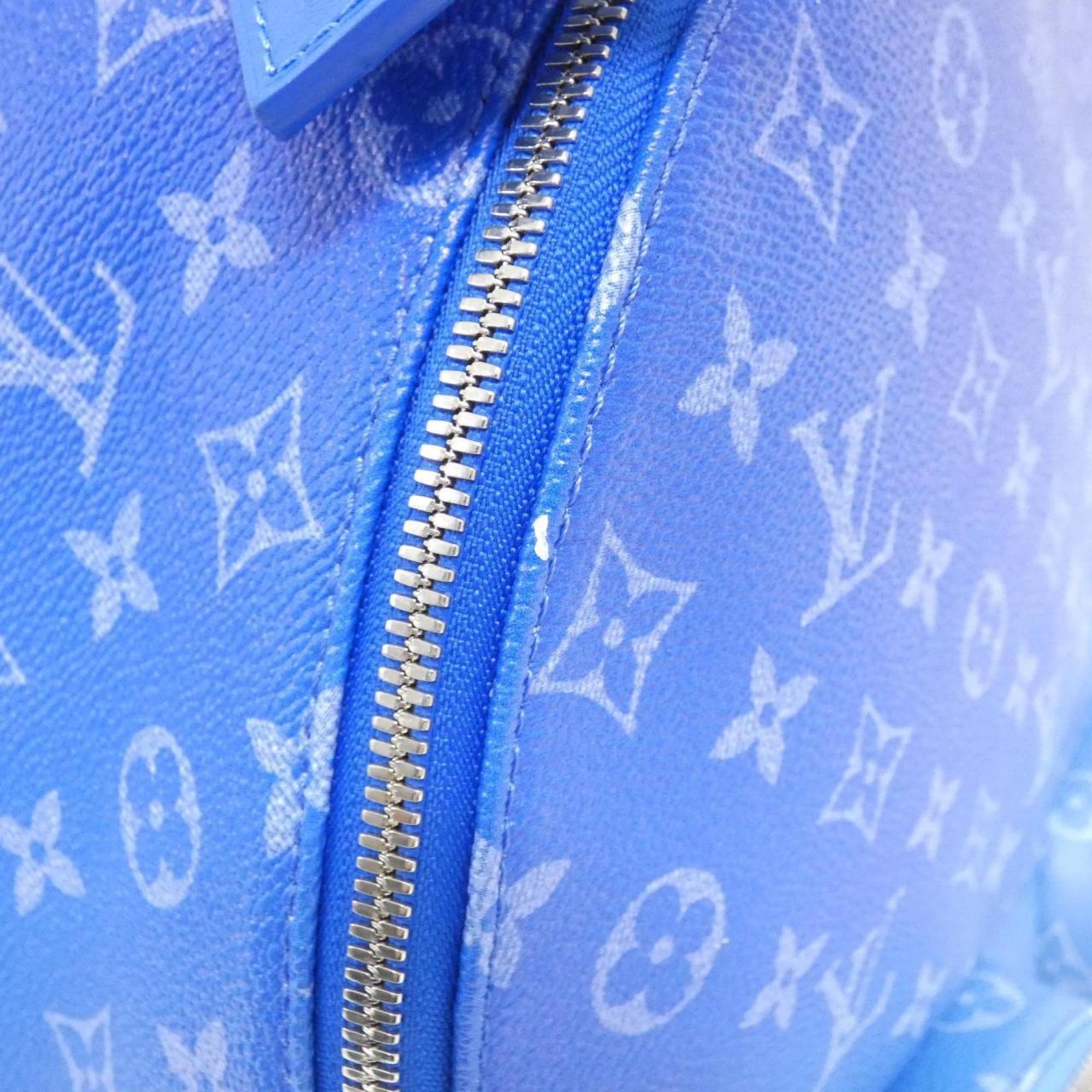 Louis Vuitton Blue Coated Canvas Backpack (Pre-Owned)