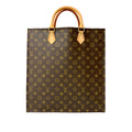 Louis Vuitton Brown Leather Pvc Handbag Tote Bag (Pre-Owned)