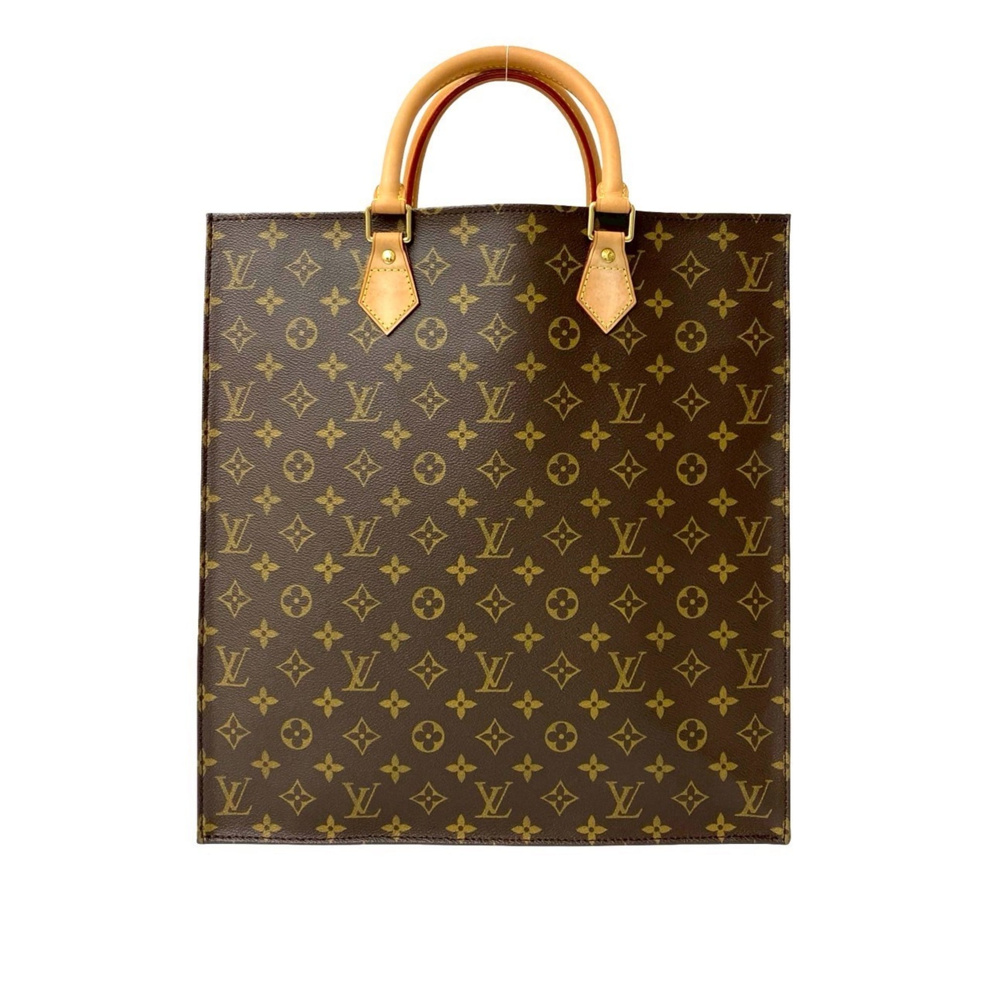 Louis Vuitton Brown Leather Pvc Handbag Tote Bag (Pre-Owned)