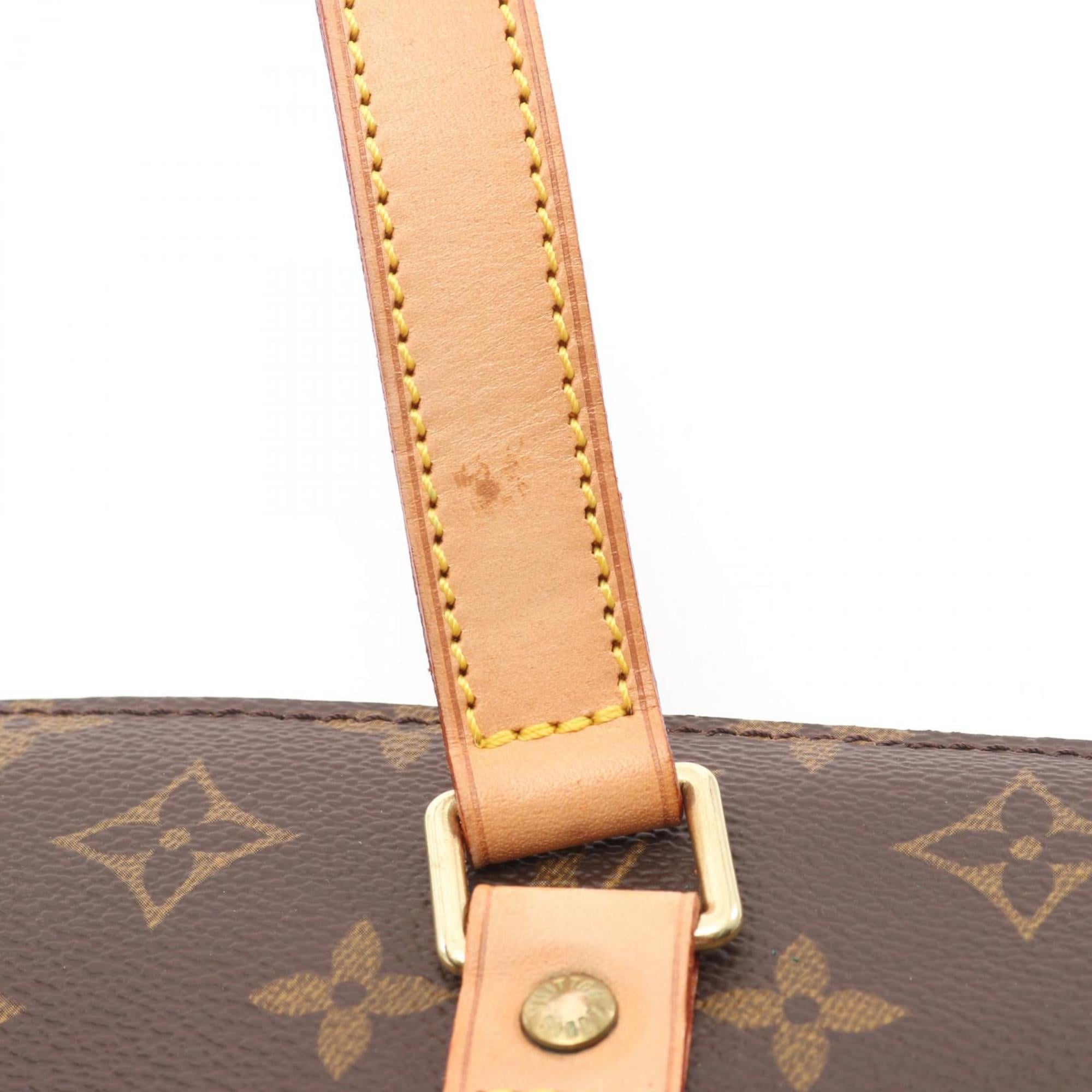 Louis Vuitton Brown Coated Canvas Leather Shoulder Bag (Pre-Owned)