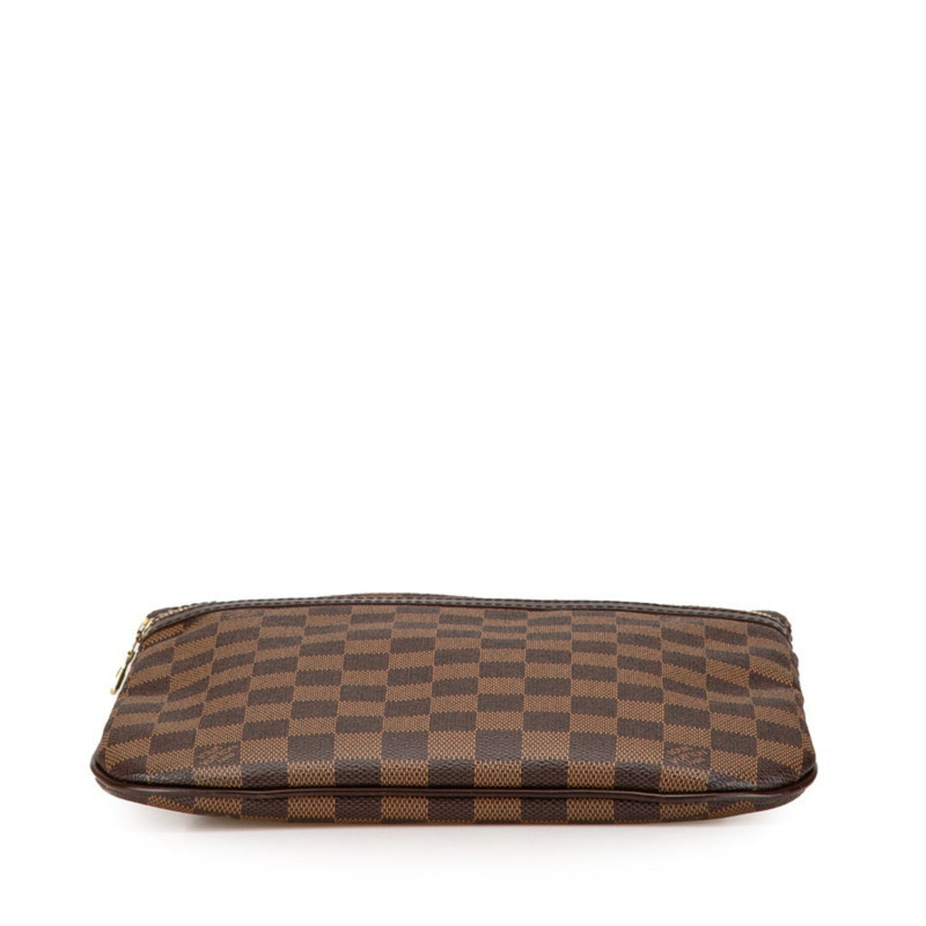 Louis Vuitton Damier Brown Damier Canvas Pvc Leather Pochette Shoulder Bag (Pre-Owned)