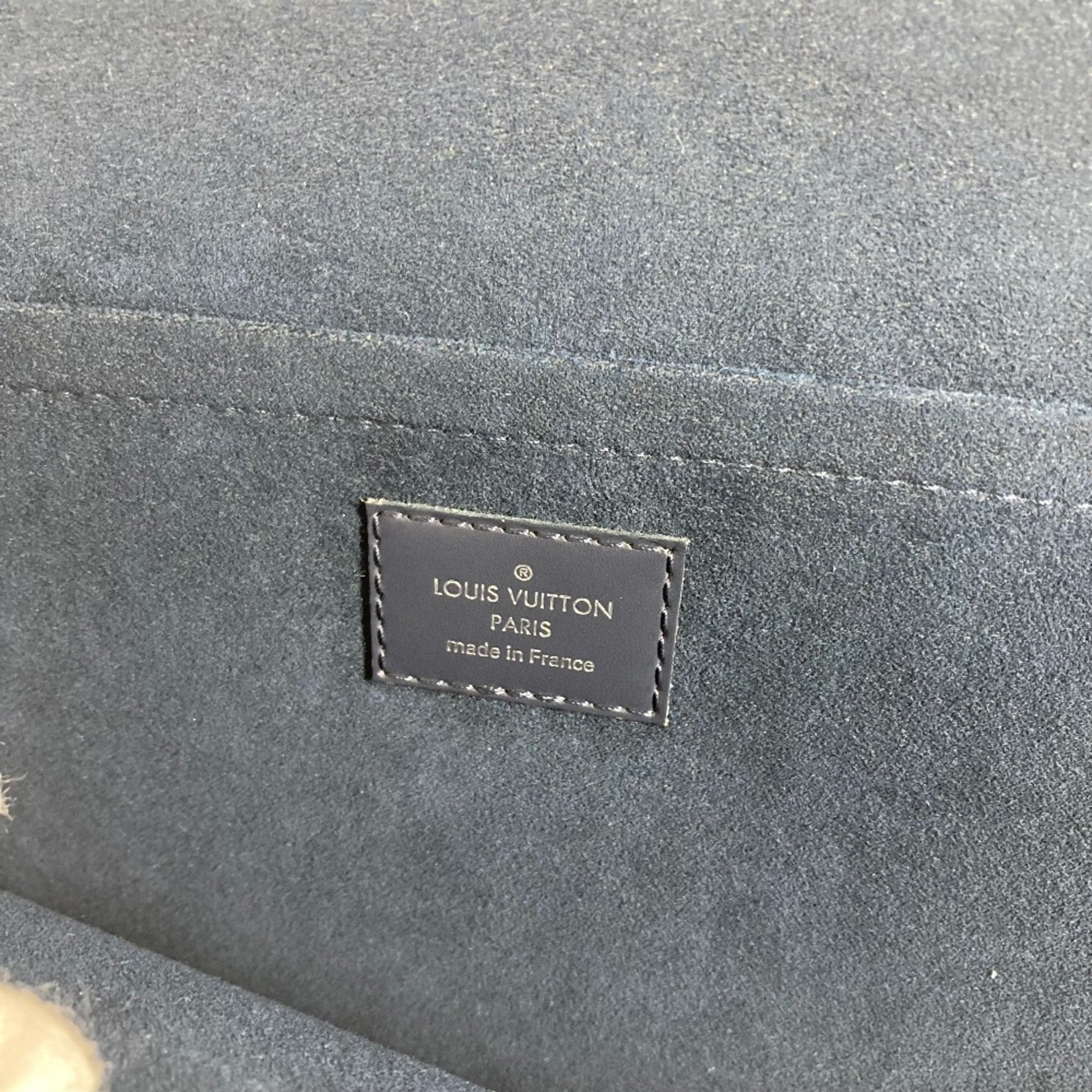 Louis Vuitton Epi Navy Blue Epi Leather Clutch Bag Pochette (Pre-Owned)