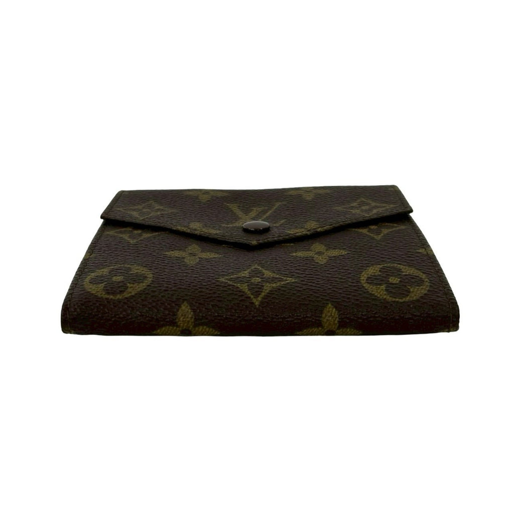 Louis Vuitton Brown Leather Pvc Wallet (Tri-Fold) (Pre-Owned)