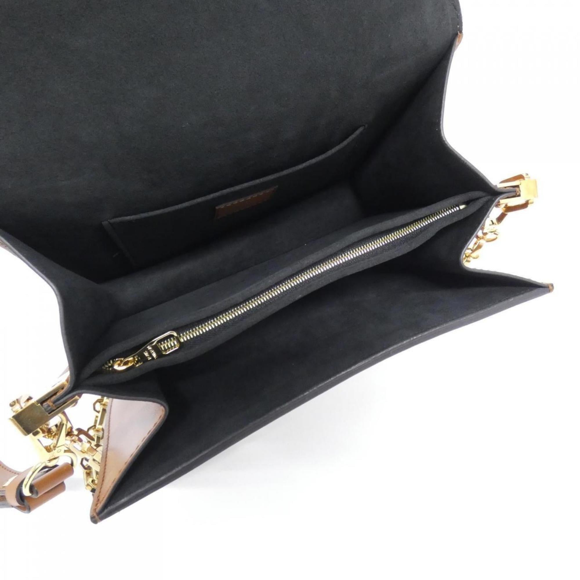 Louis Vuitton Brown Coated Canvas Shoulder Bag (Pre-Owned)