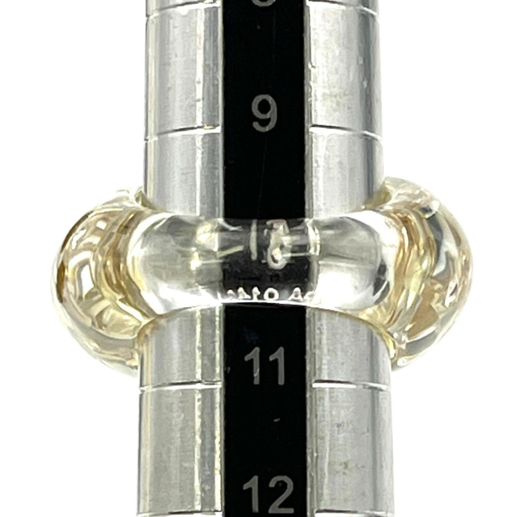Louis Vuitton Silver Clear Band Ring (Pre-Owned)