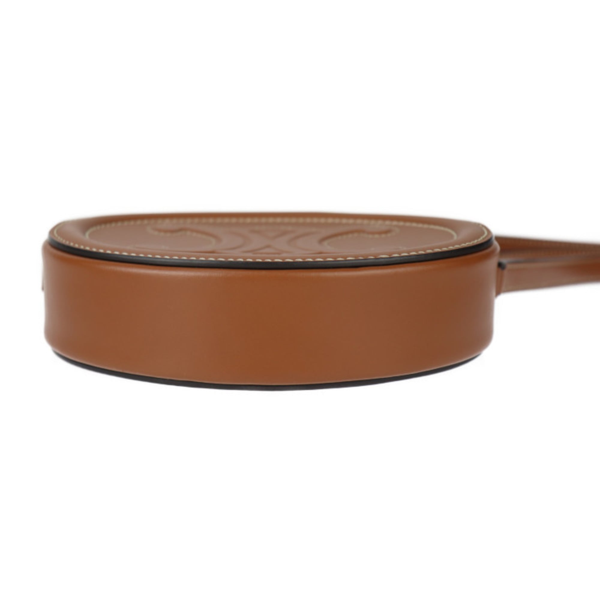 Triomphe Oval Crossbody Bag Leather