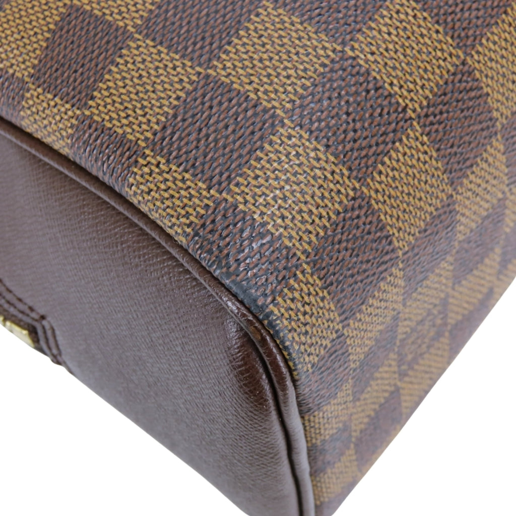 Louis Vuitton Brown Damier Canvas Ebene Damier Canvas Leather Handbag (Pre-Owned)