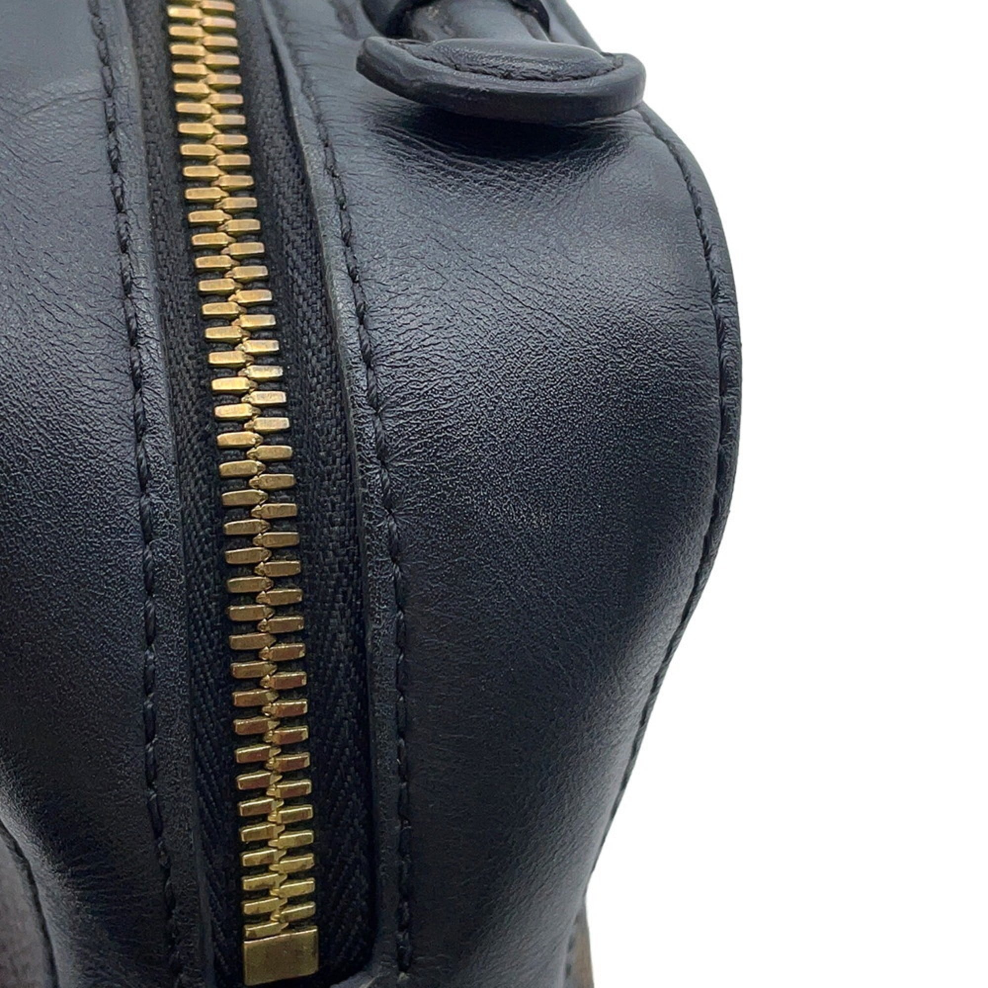 Louis Vuitton Black Monogram Noir Monogram Leather Shoulder Bag (Pre-Owned)
