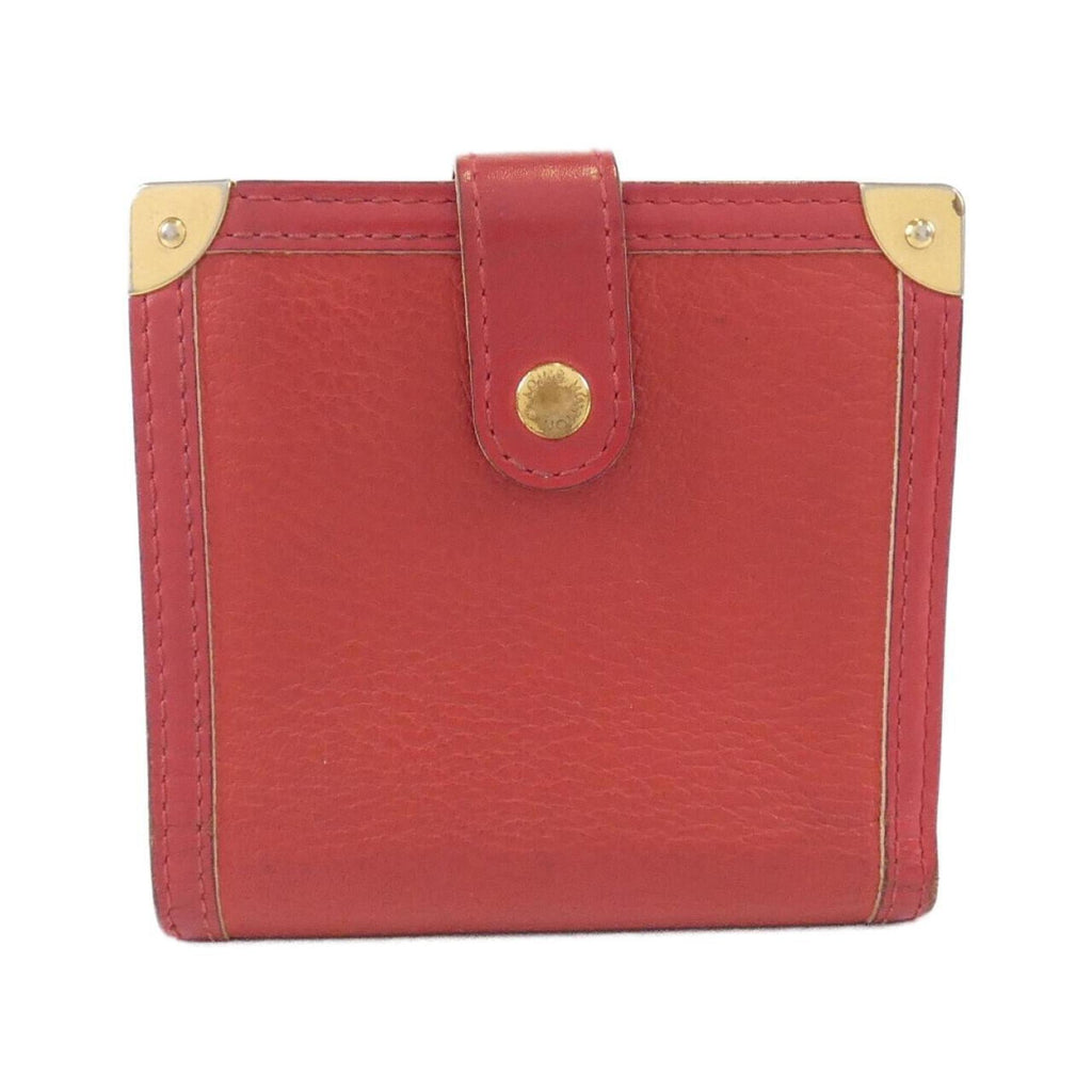 Louis Vuitton Red Color Leather Wallet (Bi-Fold) (Pre-Owned)