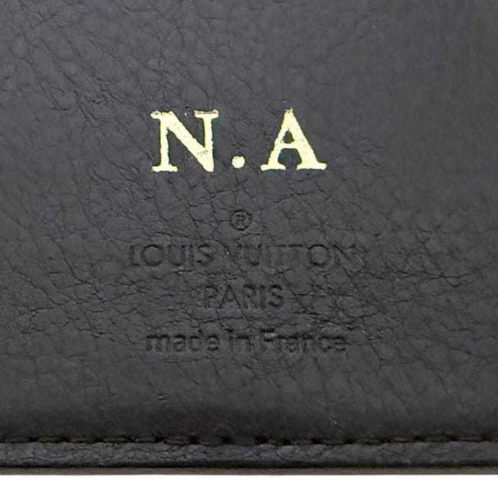 Louis Vuitton Black Noir Leather Long Wallet (Bi-Fold) (Pre-Owned)