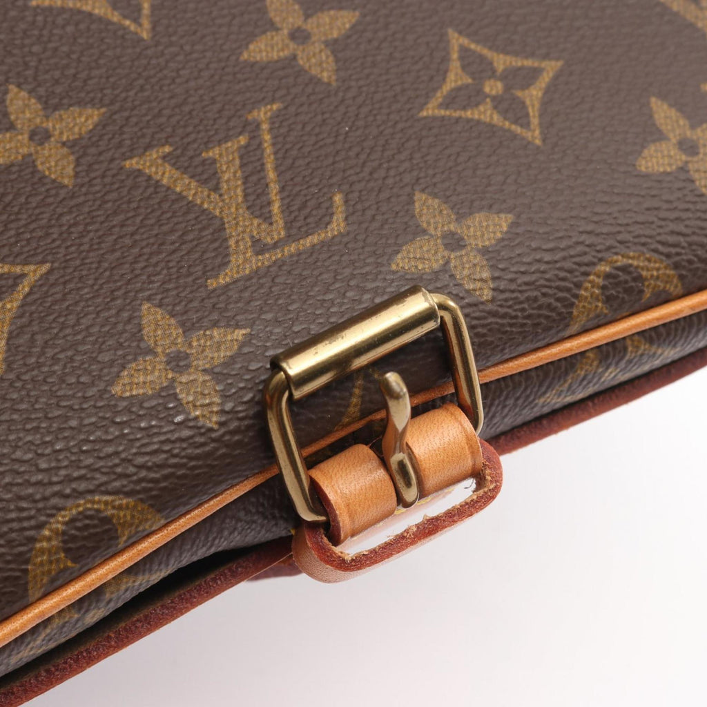 Louis Vuitton Brown Monogram Coated Canvas Leather Shoulder Bag (Pre-Owned)