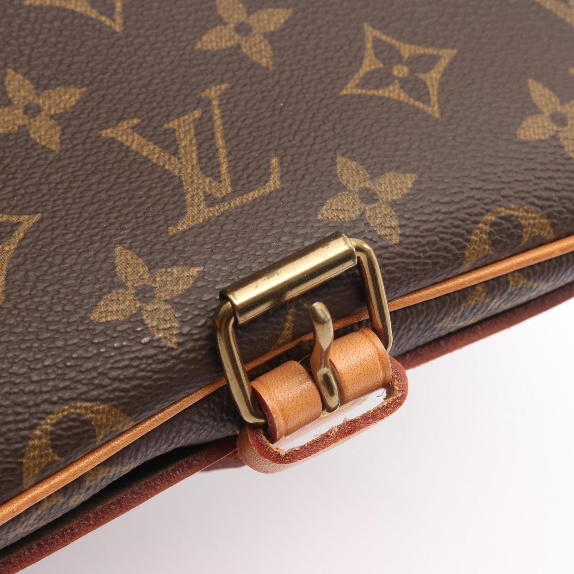 Louis Vuitton Brown Monogram Coated Canvas Leather Shoulder Bag (Pre-Owned)