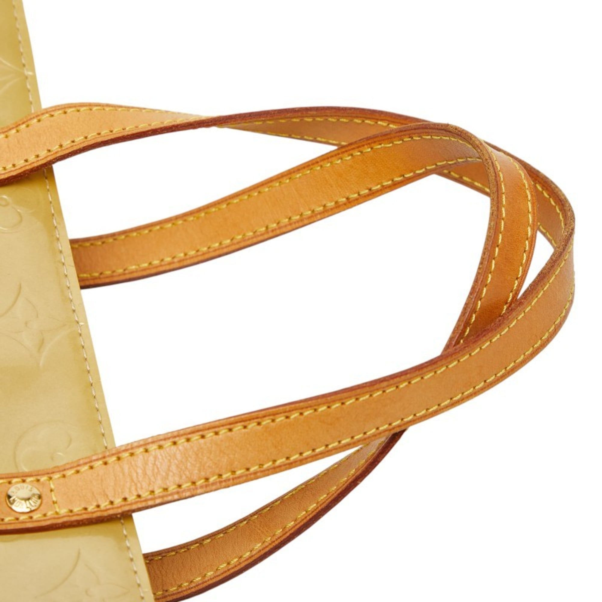 Louis Vuitton Beige Monogram Vernis Handbag Tote Bag (Pre-Owned)