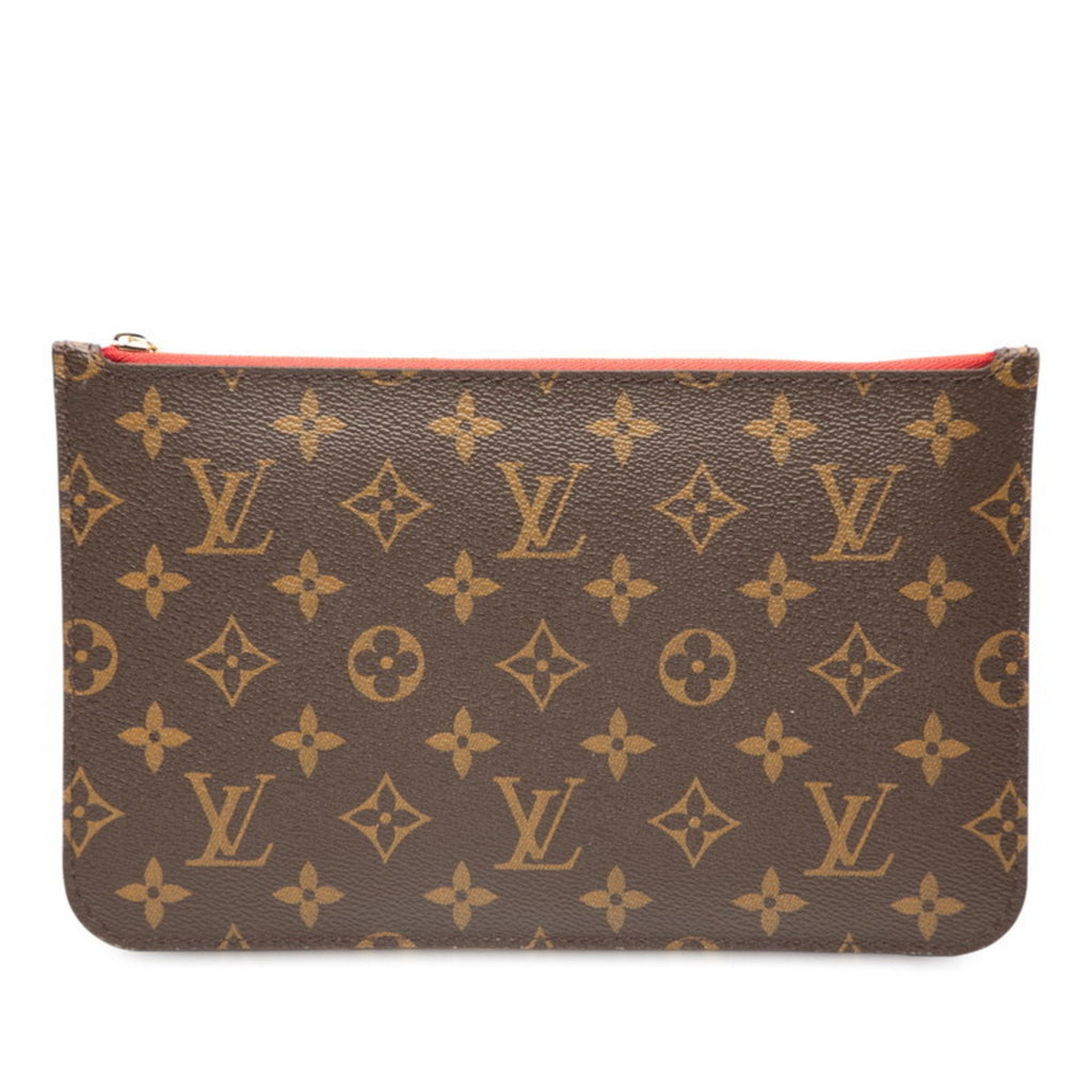 Louis Vuitton Brown Red Color Pvc Pouch (Pre-Owned)