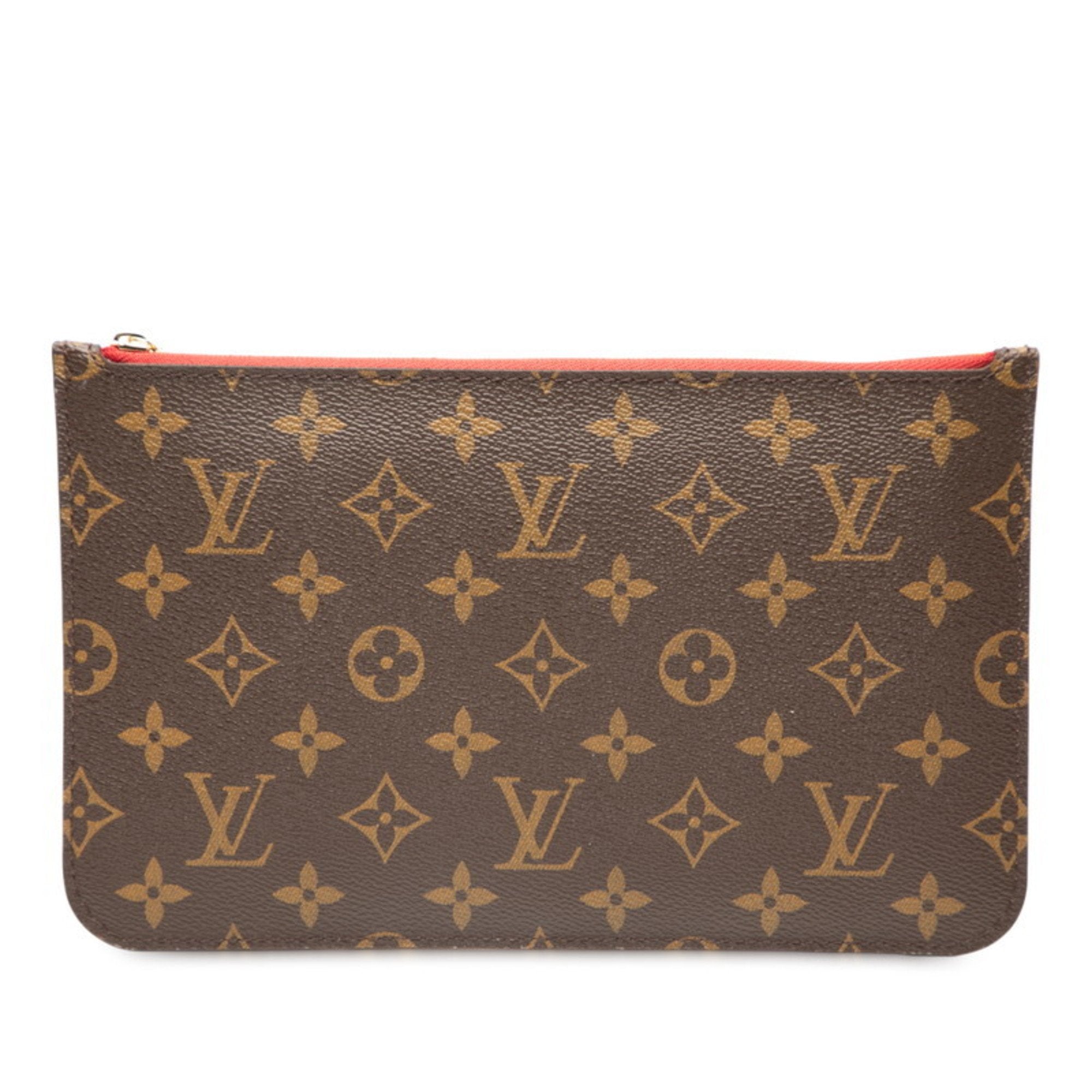 Louis Vuitton Brown Red Color Pvc Pouch (Pre-Owned)