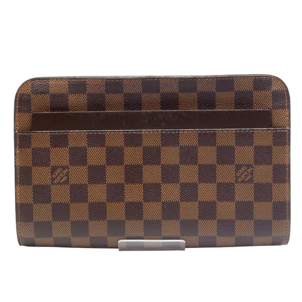 Louis Vuitton Damier Brown Damier Canvas Clutch Bag (Pre-Owned)