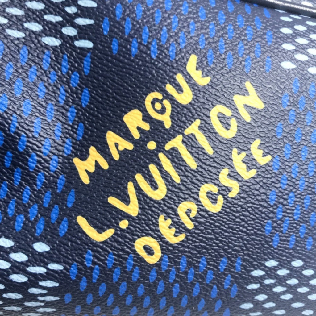 Louis Vuitton Blue Damier Canvas Clutch Bag (Pre-Owned)