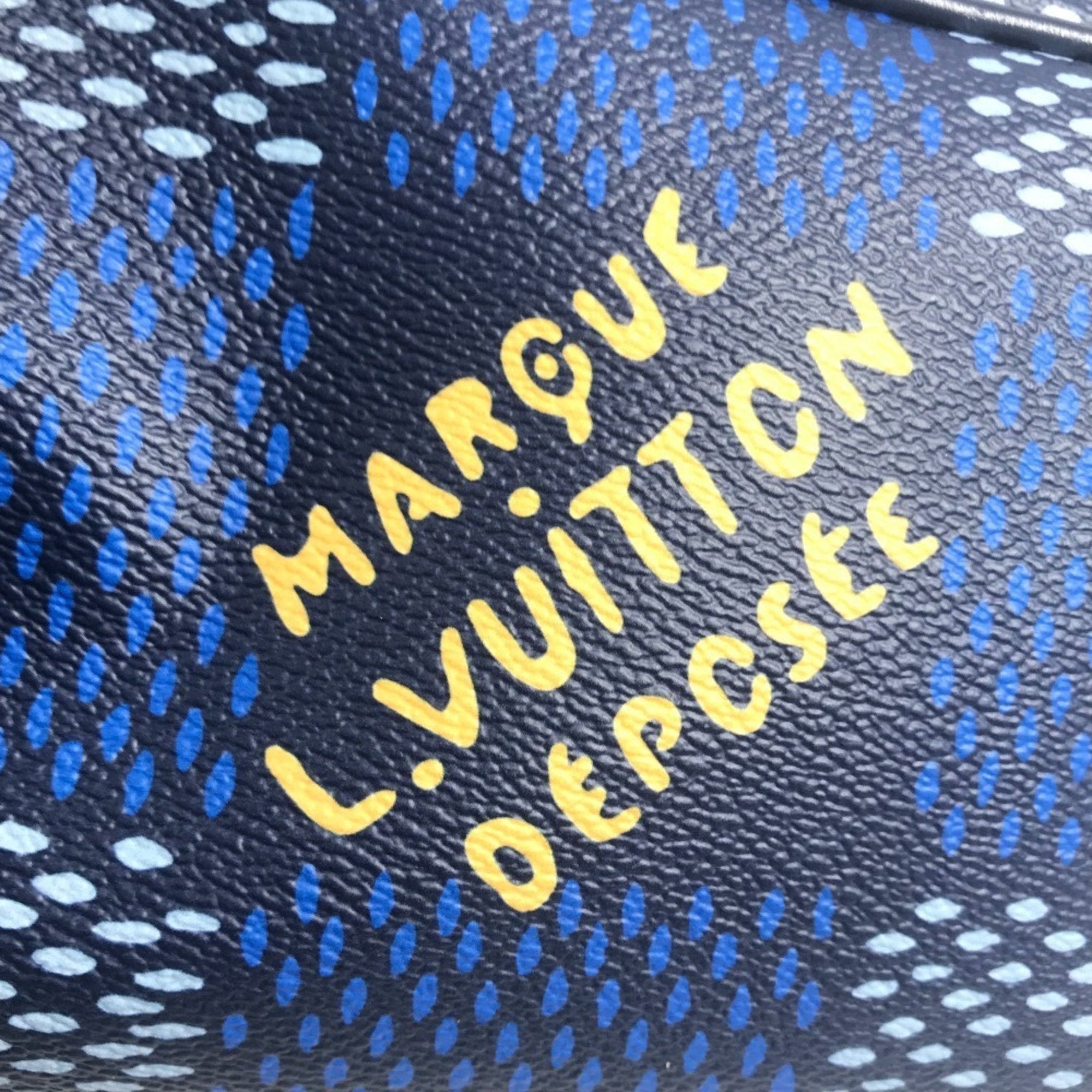 Louis Vuitton Blue Damier Canvas Clutch Bag (Pre-Owned)