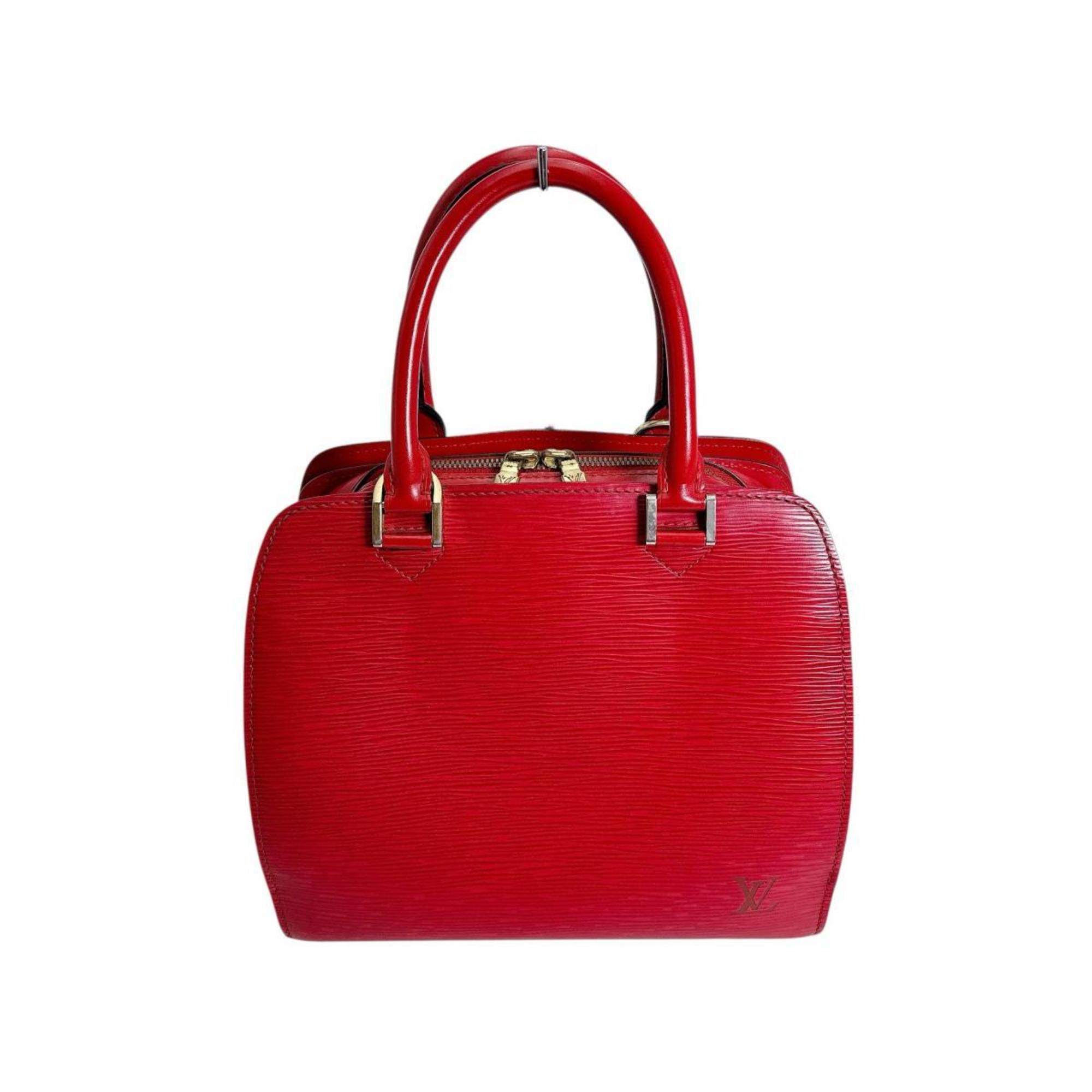 Louis Vuitton Red Color Epi Leather Handbag (Pre-Owned)