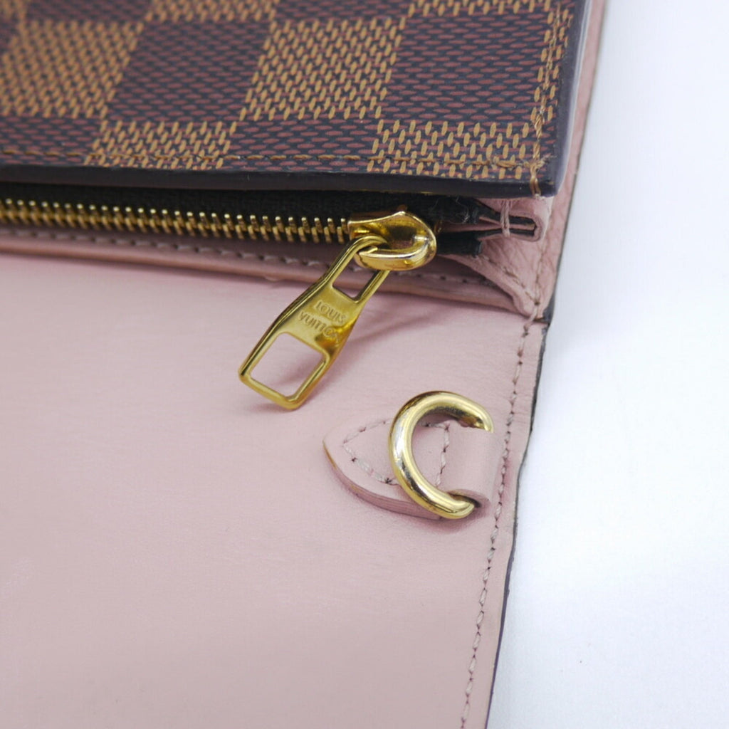 Louis Vuitton Magnolia Damier Canvas Leather Chain/Shoulder Wallet (Pre-Owned)