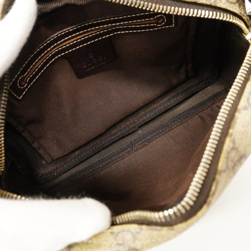 Front Zip Camera Bag GG Coated Canvas Small