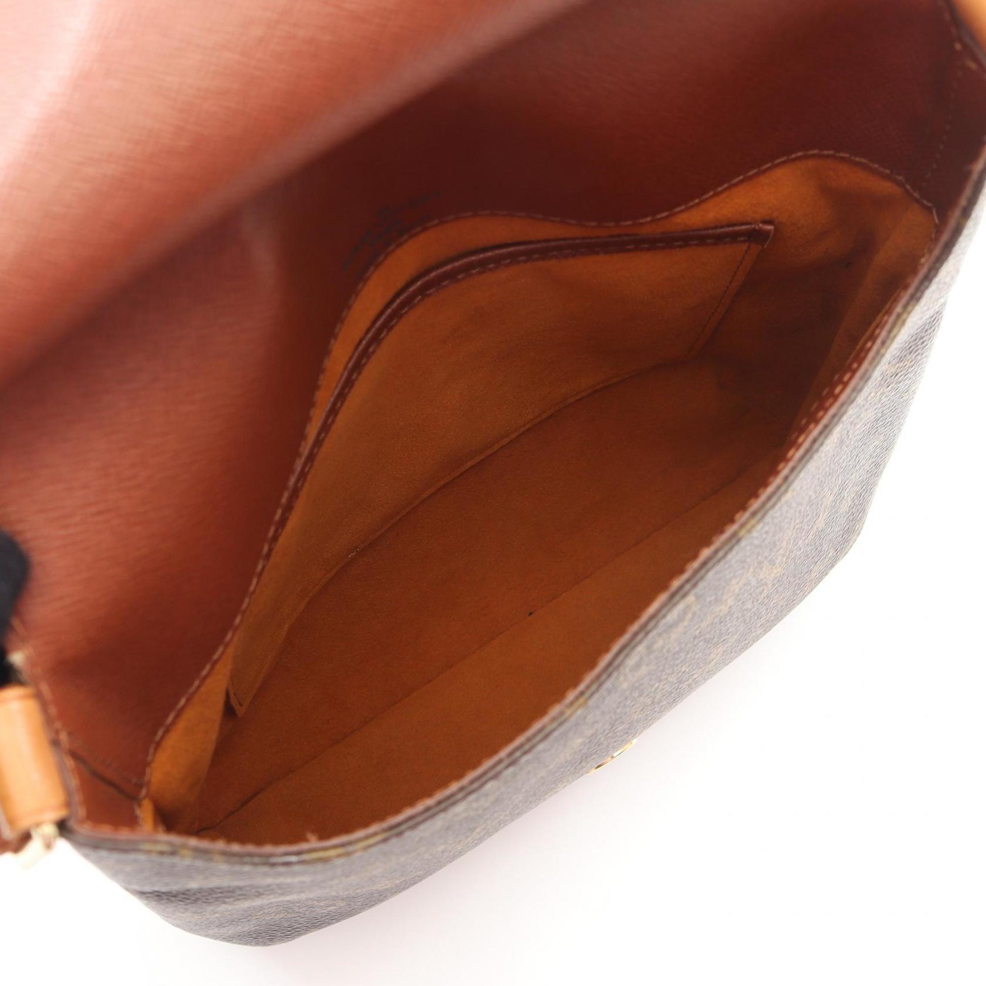 Louis Vuitton Brown Coated Canvas Leather Shoulder Bag (Pre-Owned)