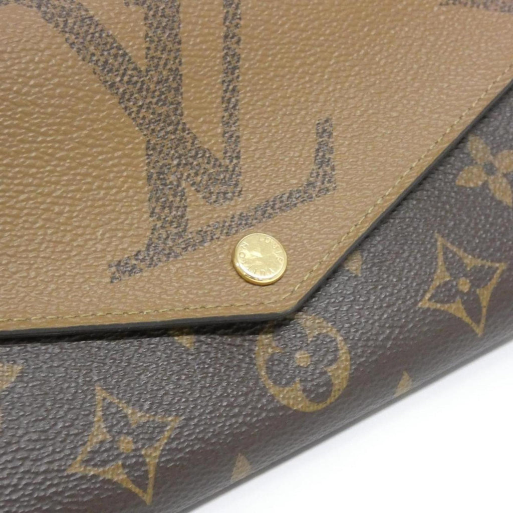 Louis Vuitton Brown Coated Canvas Long Wallet (Bi-Fold) (Pre-Owned)