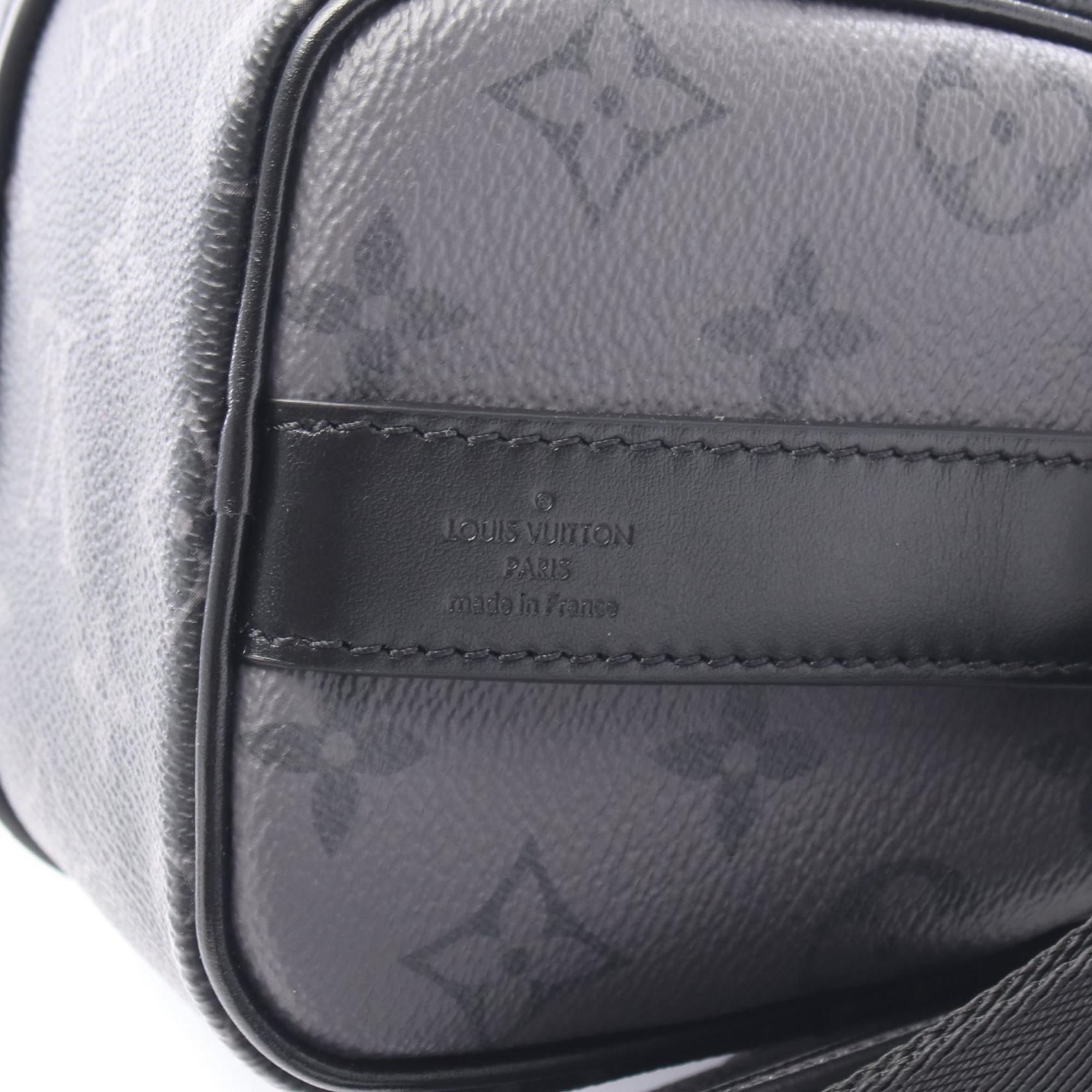 Louis Vuitton Black Gray Pvc Coated Canvas Monogram Eclipse Leather Handbag (Pre-Owned)