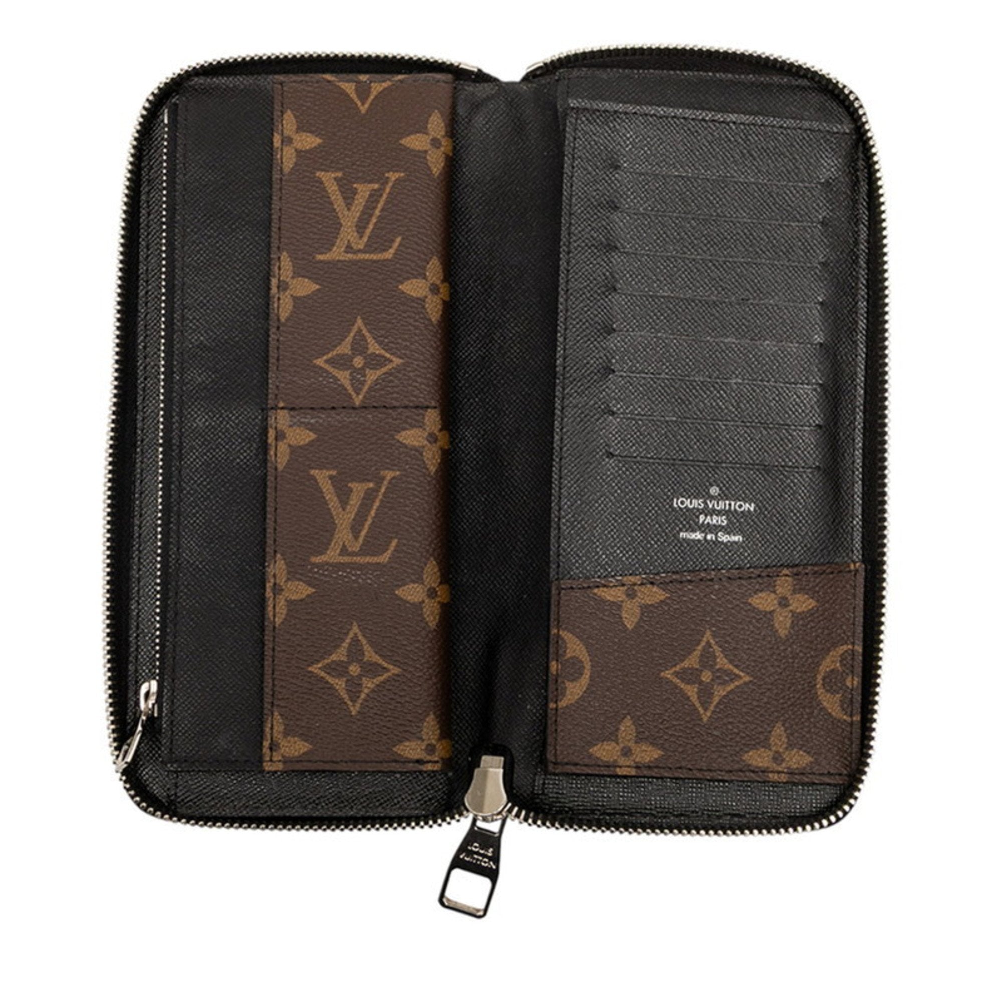 Louis Vuitton Black Brown Noir Pvc Leather Long Wallet (Bi-Fold) (Pre-Owned)