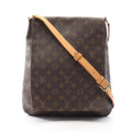Louis Vuitton Brown Coated Canvas Leather Shoulder Bag (Pre-Owned)