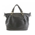 Louis Vuitton Mahina Black Leather Handbag (Pre-Owned)
