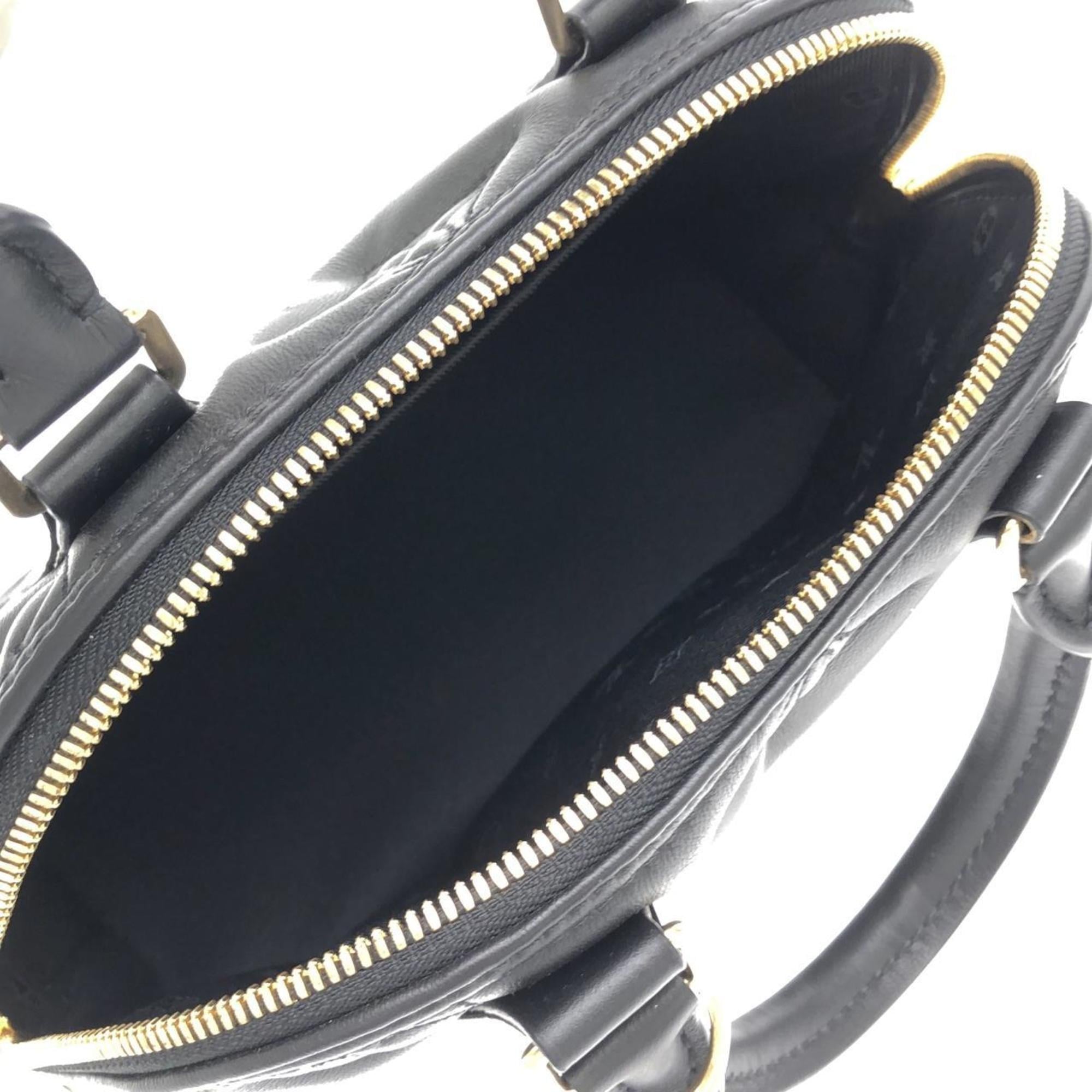 Louis Vuitton Black Leather Handbag (Pre-Owned)